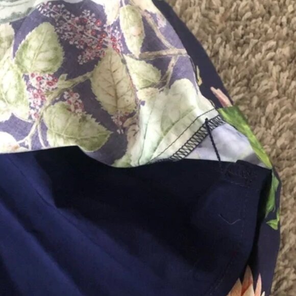 Cara Cara Floral Mini Dress - Blue and Green - Picture 9 of 10